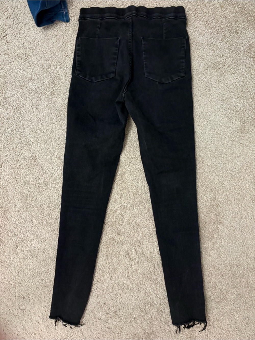 FREE PEOPLE PULL ON HIGH RISE STRETCH Size 26 Women's Black Skinny Fit Jeans